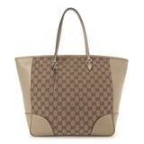 Amelia Monogram Medium Bree Zippered Tote Beige Golden Beige