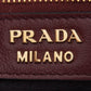 Prada Burgundy Argilla Leather Small Tote