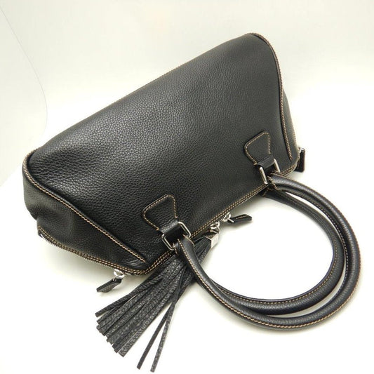 Chanel Boston Bag Fringe Caviar Skin Black