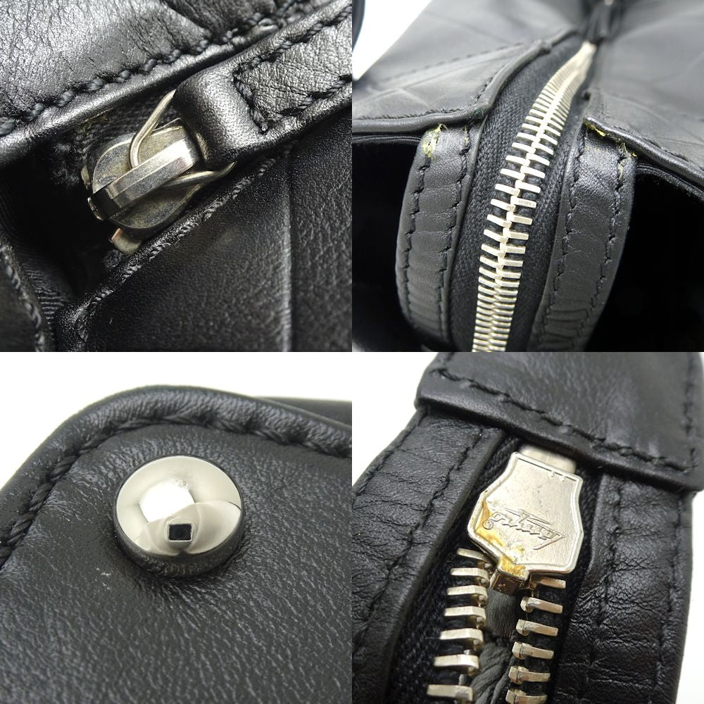 Chanel Tote Bag Chevron Leather Black