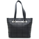 Chanel Chocolate Bar Tote Bag Soft Caviar Skin Black