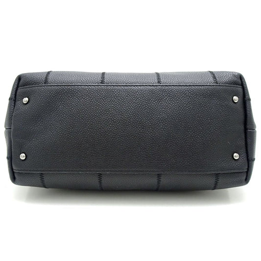 Chanel Chocolate Bar Tote Bag Soft Caviar Skin Black