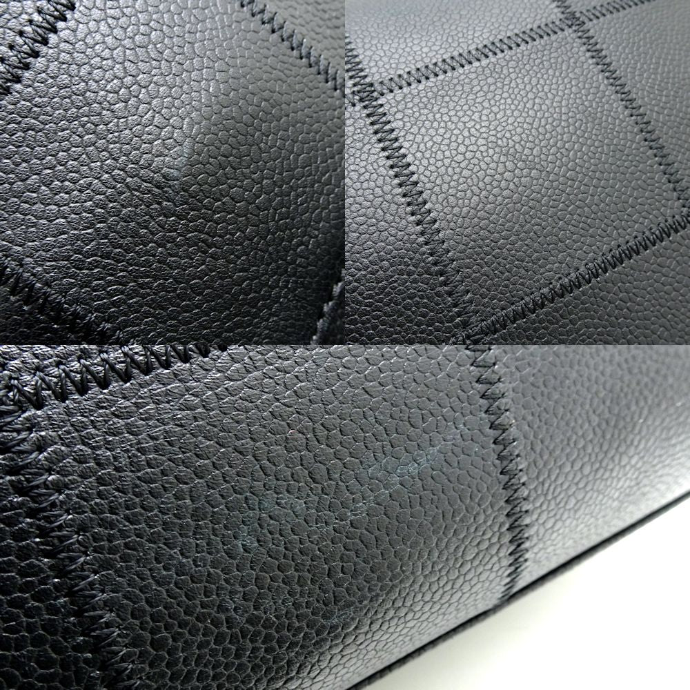 Chanel Chocolate Bar Tote Bag Soft Caviar Skin Black