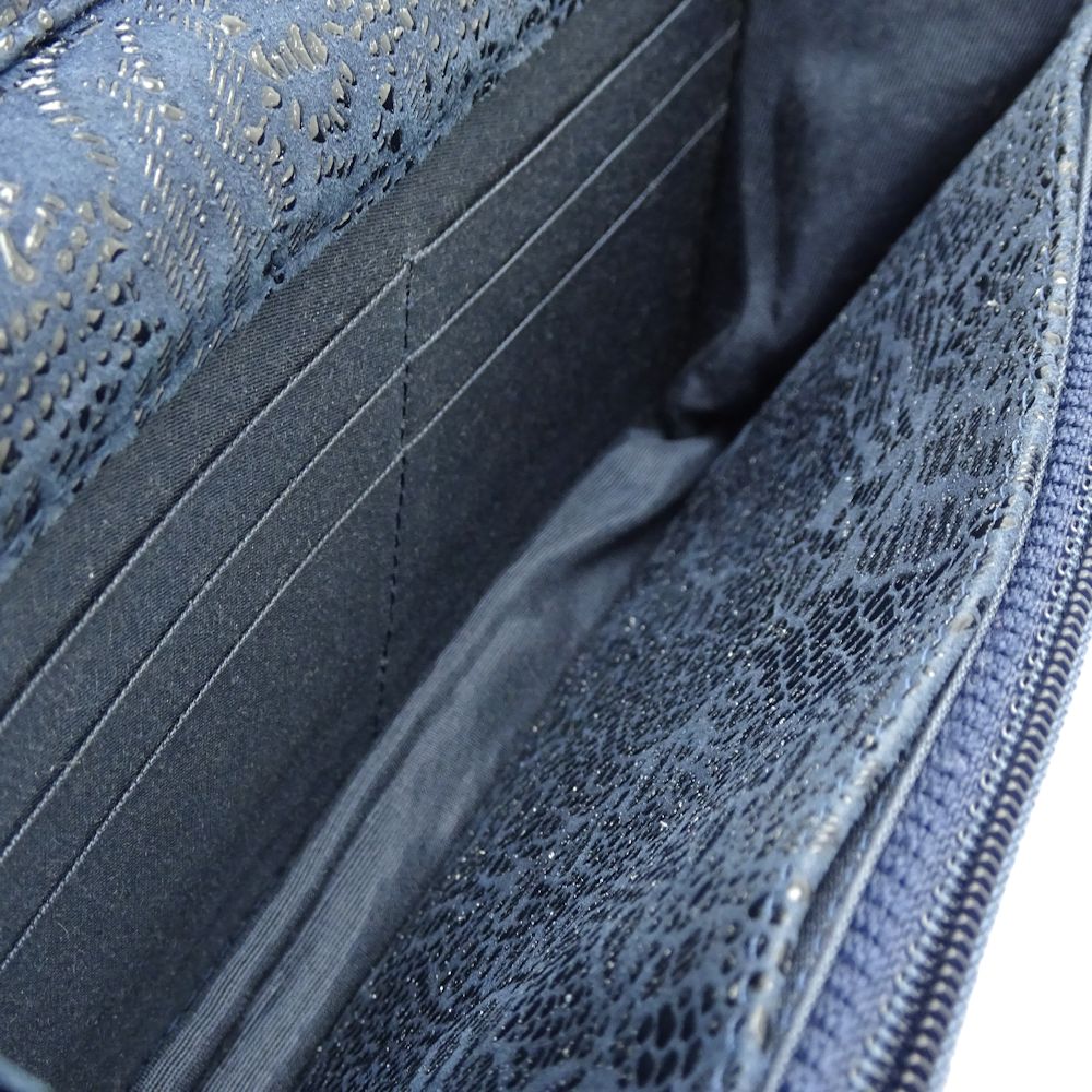 Chanel Chain Wallet Goatskin Navy Diagonal Shoulder