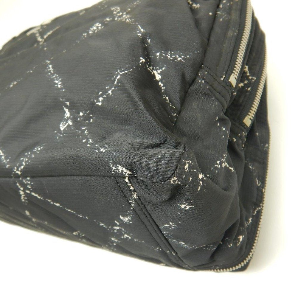 Chanel Travel Line Boston Bag Handbag Nylon Black
