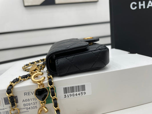 CHL - Mini Flap Bag Black For Women Bags 3.5in/9cm
