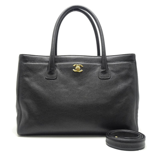 Chanel Executive Tote Bag Soft Caviar Skin Black