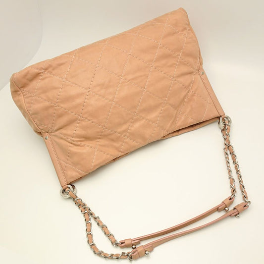 Chanel Chain Shoulder Bag 2way Diagonal Heremark Leather Pink