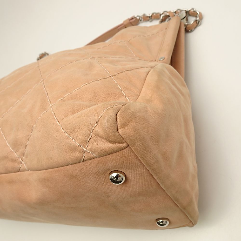 Chanel Chain Shoulder Bag 2way Diagonal Heremark Leather Pink
