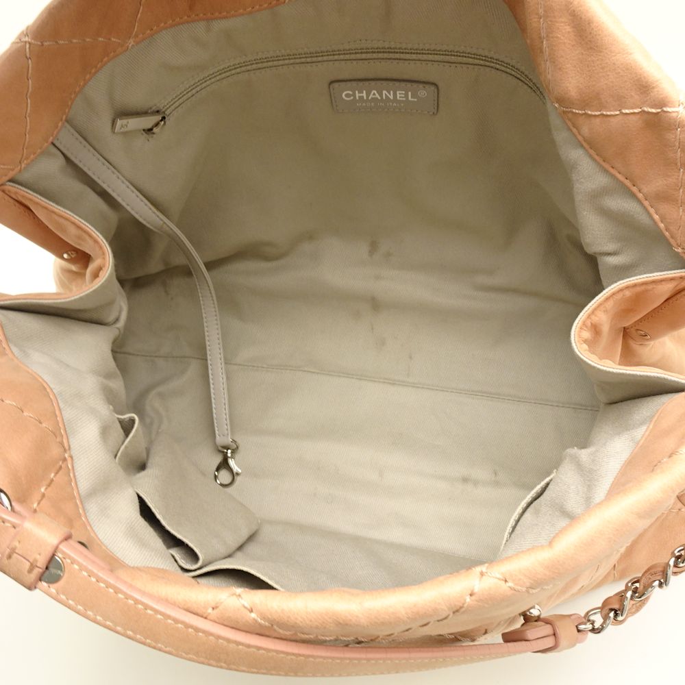 Chanel Chain Shoulder Bag 2way Diagonal Heremark Leather Pink