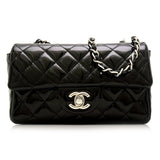 Chanel Chain Shoulder Bag Matelasse Enamel Black
