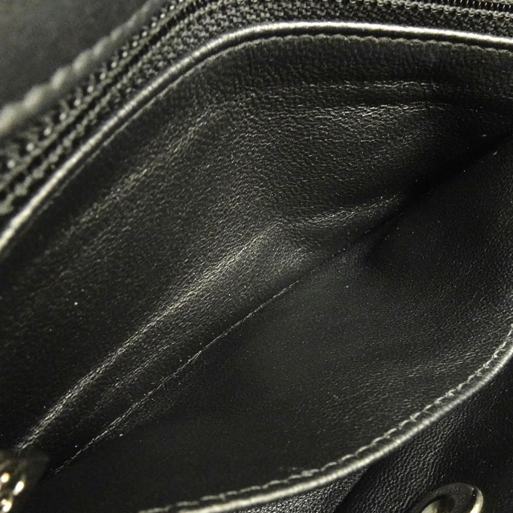 Chanel Chain Shoulder Bag Matelasse Enamel Black