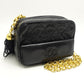 Chanel Chain Shoulder Bag Crossbody Lambskin Black