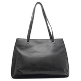 Chanel Shoulder Tote Bag Caviar Skin Black
