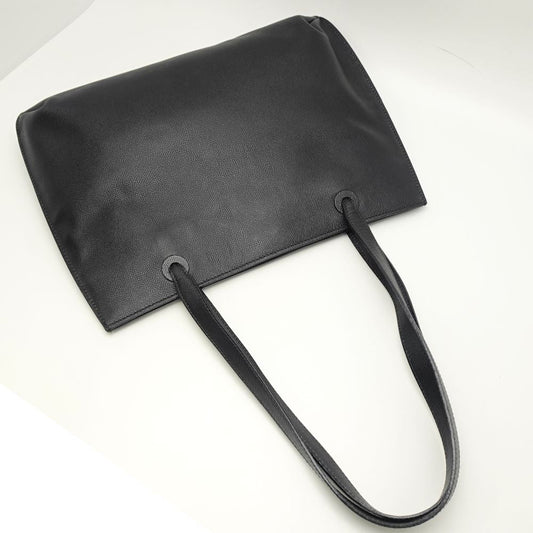 Chanel Shoulder Tote Bag Caviar Skin Black
