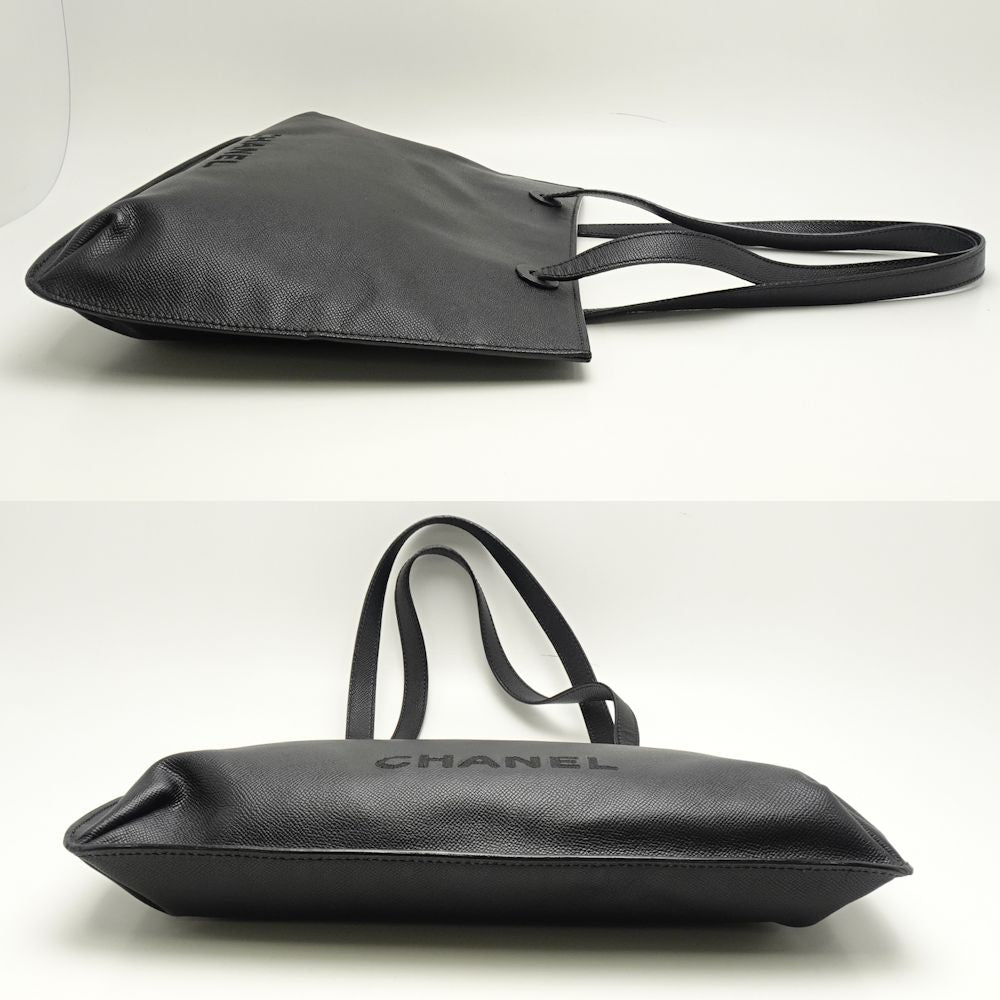 Chanel Shoulder Tote Bag Caviar Skin Black