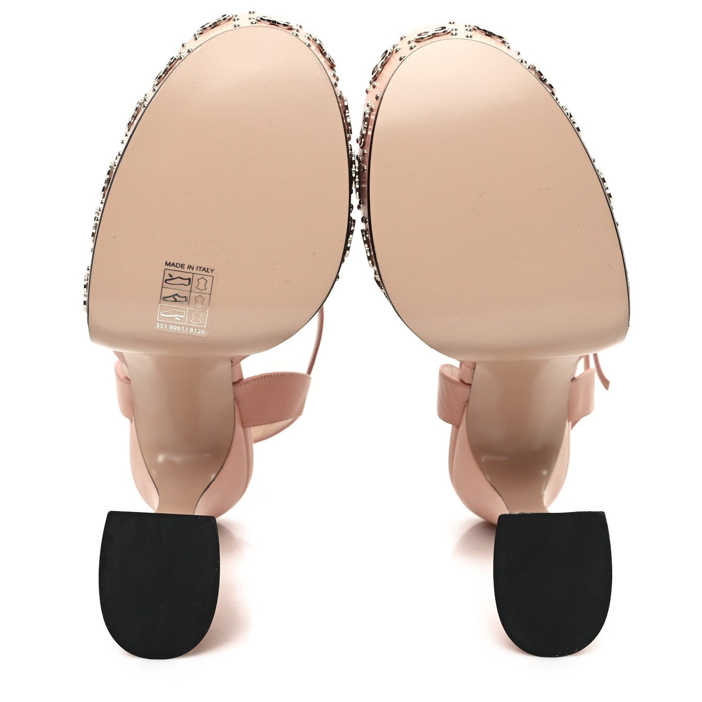 Amelia Malaga Kid Interlocking G Studs 155mm Platform Sandals 41 Perfect Pink