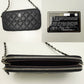Chanel Matelasse Chain Wallet Diagonal Soft Caviar Skin Black