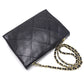 Chanel Chain Shoulder Bag Matelasse Leather Black