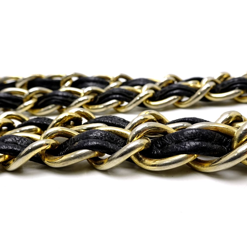 Chanel Chain Shoulder Bag Matelasse Leather Black