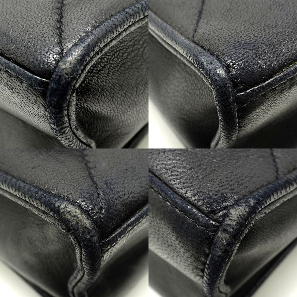 Chanel Chain Shoulder Bag Matelasse Leather Black
