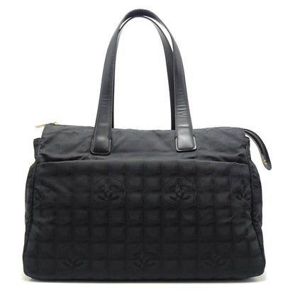 Chanel New Travel Line Boston Bag Nylon Black