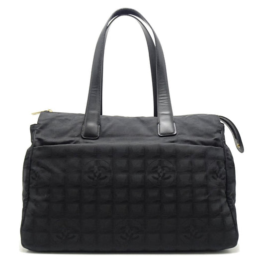 Chanel New Travel Line Boston Bag Nylon Black