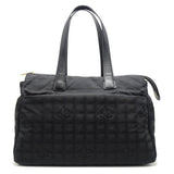 Chanel New Travel Line Boston Bag Nylon Black