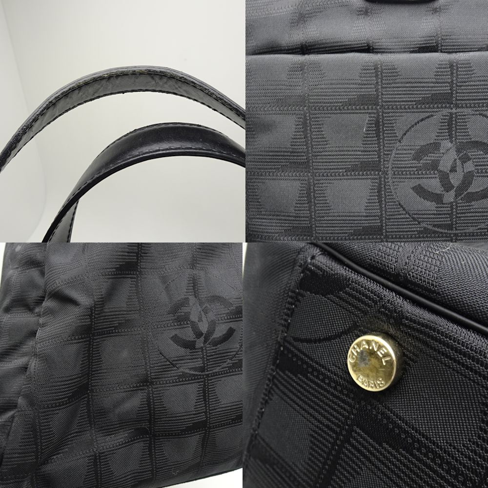 Chanel New Travel Line Boston Bag Nylon Black