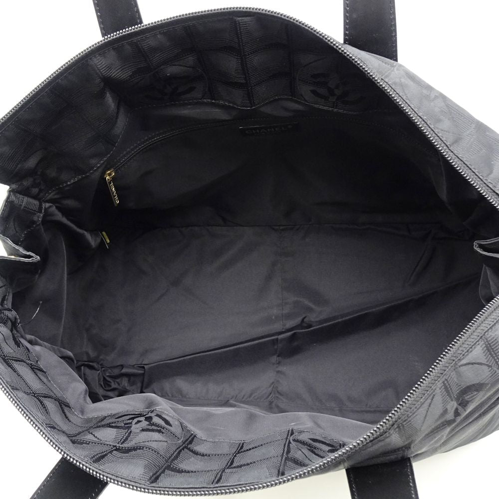 Chanel New Travel Line Boston Bag Nylon Black