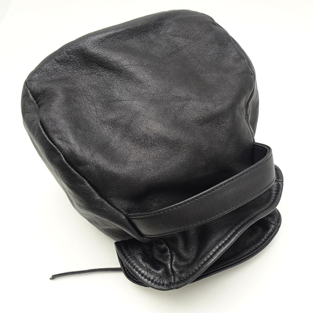 Chanel Drawstring Bag Handbag Lambskin Black