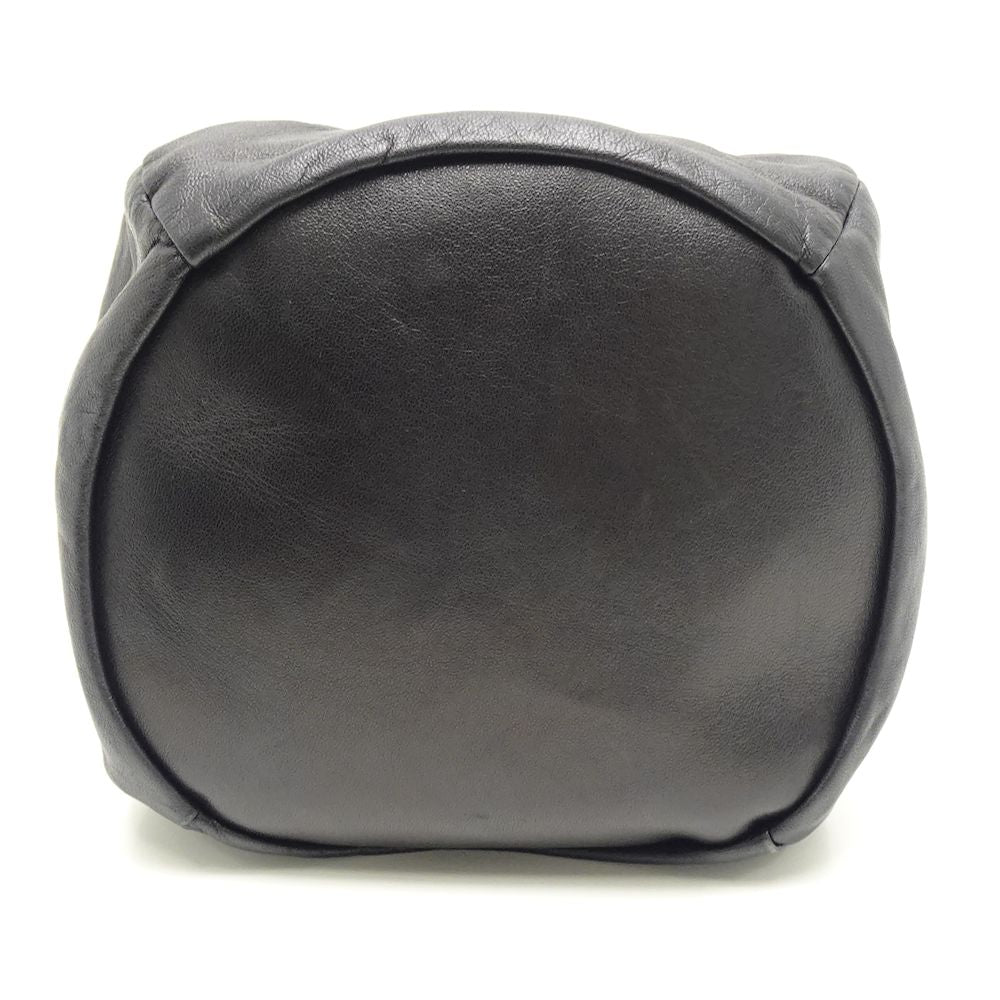 Chanel Drawstring Bag Handbag Lambskin Black
