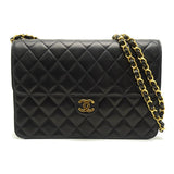 Chanel Matelasse Chain Shoulder Bag Lambskin Black