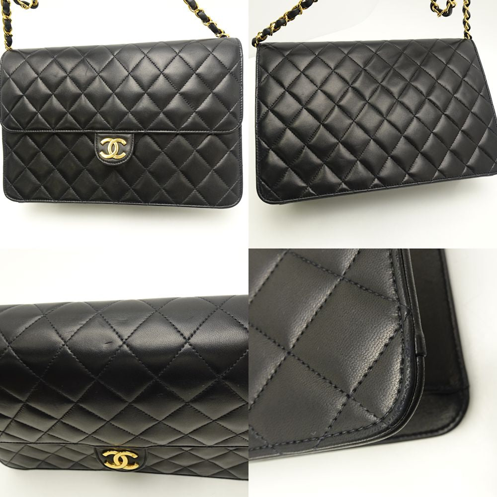 Chanel Matelasse Chain Shoulder Bag Lambskin Black