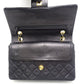Chanel Chain Shoulder Bag Lambskin Flap Black