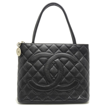 Chanel Reprint Tote Bag Black Caviar Skin