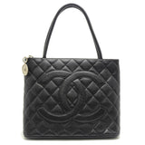 Chanel Reprint Tote Bag Black Caviar Skin