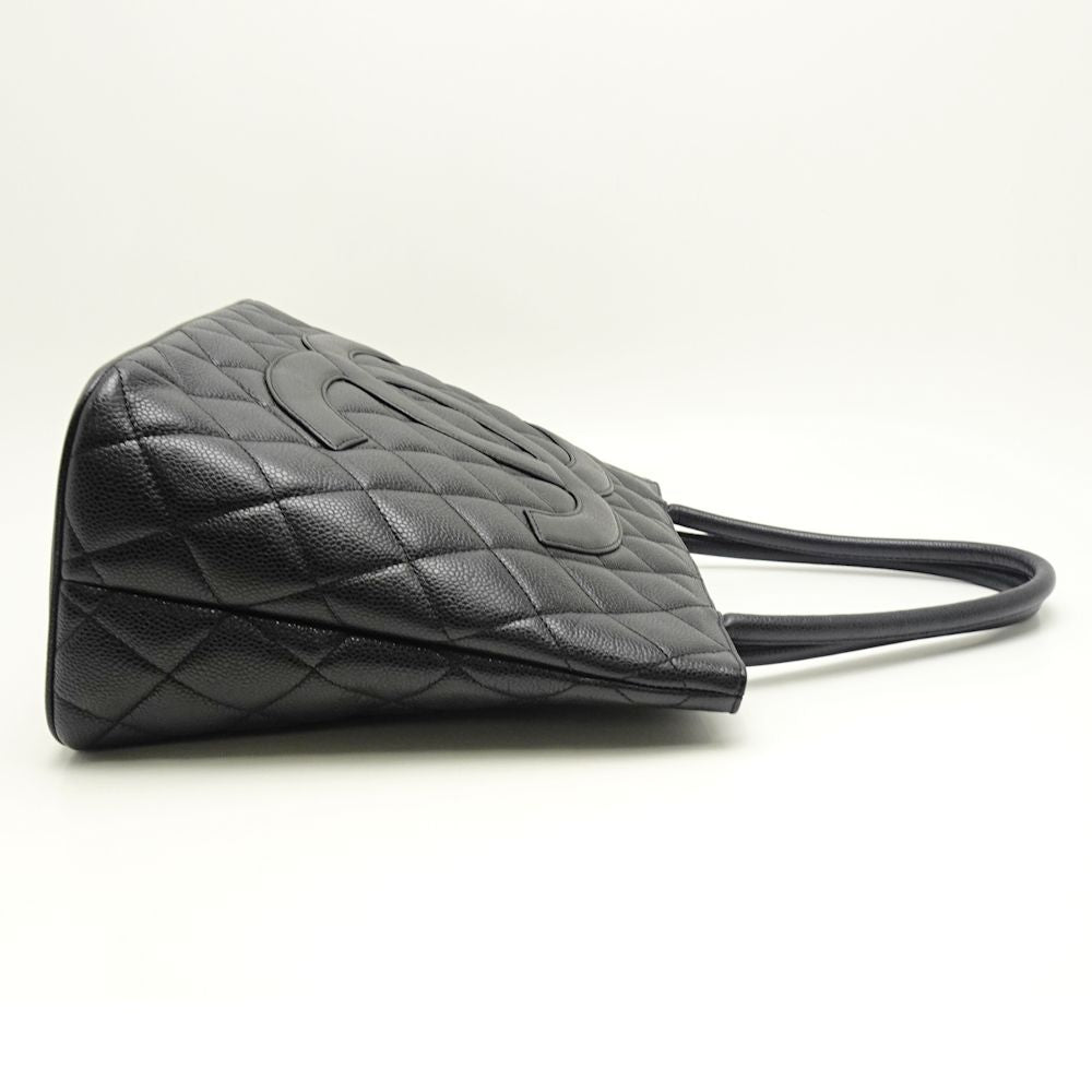 Chanel Reprint Tote Bag Black Caviar Skin