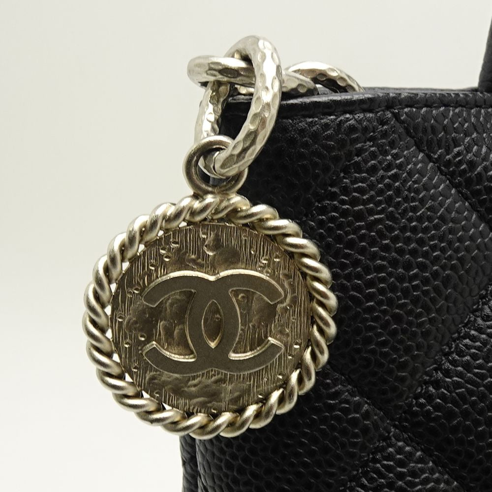 Chanel Reprint Tote Bag Black Caviar Skin