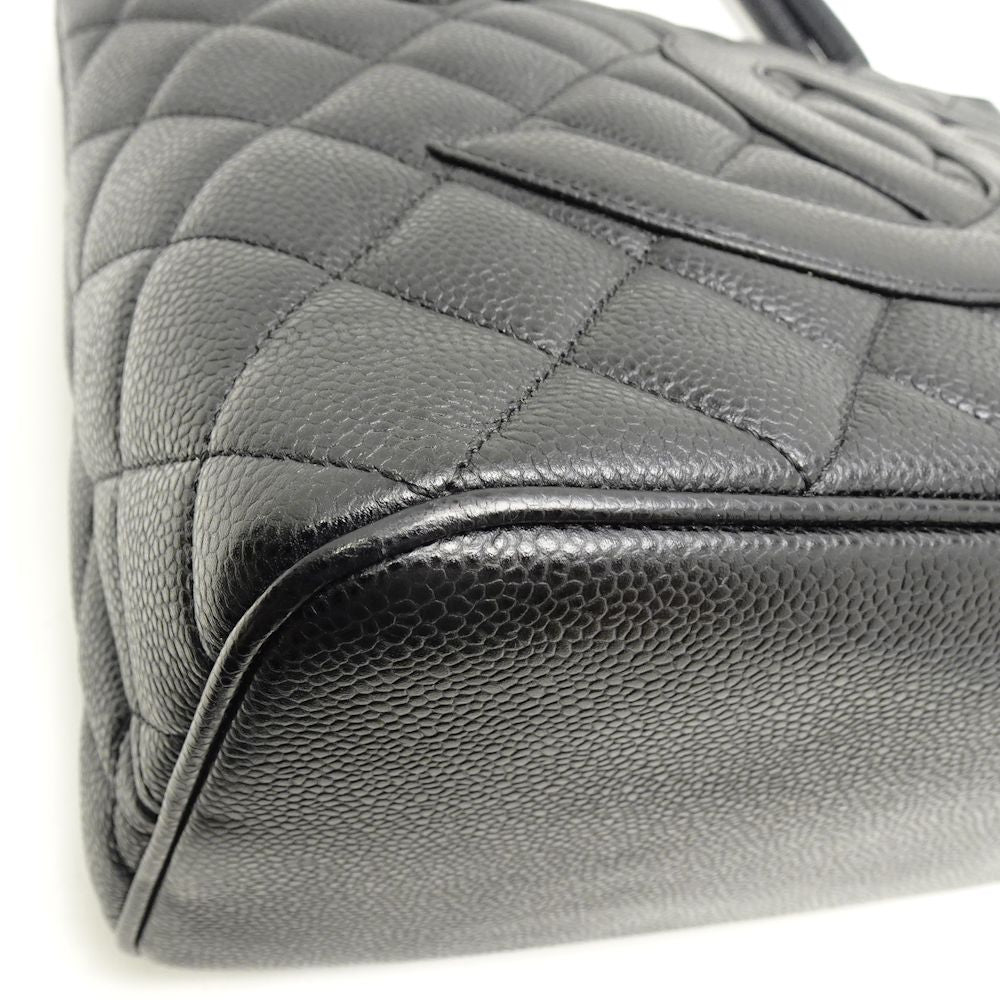 Chanel Reprint Tote Bag Black Caviar Skin