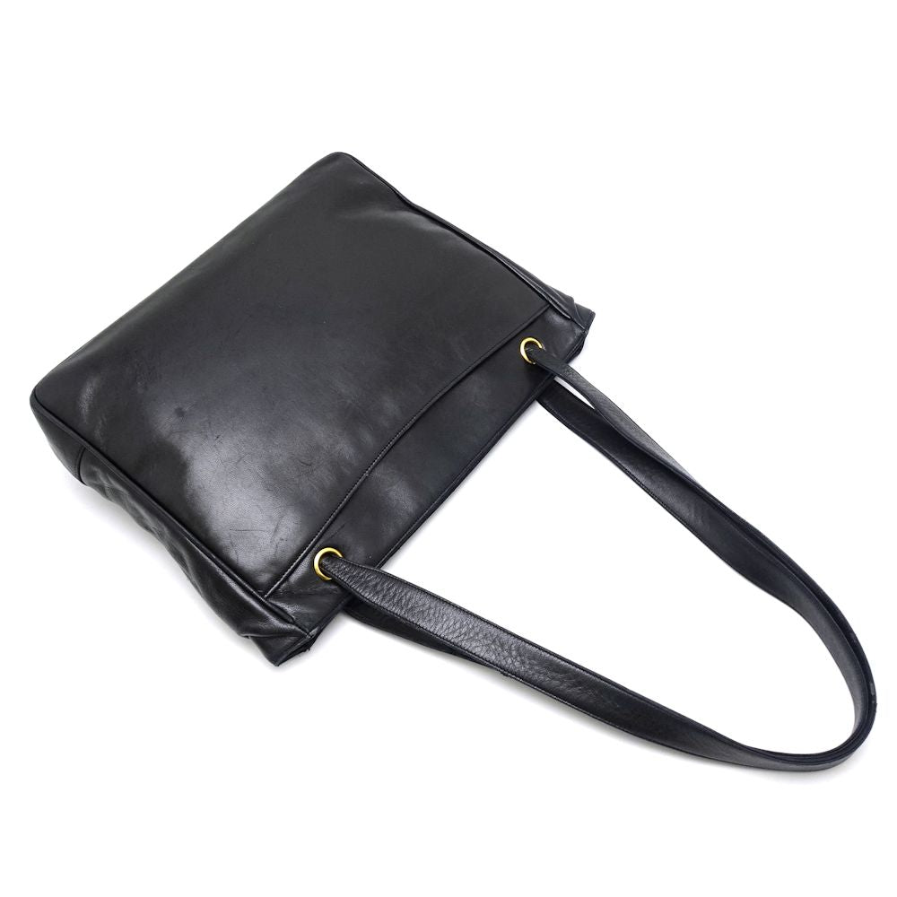Chanel Tote Bag Lambskin Studs Black