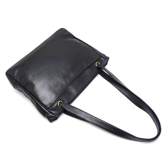 Chanel Tote Bag Lambskin Studs Black