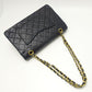 Chanel Chain Shoulder Bag Lambskin Matelasse Black