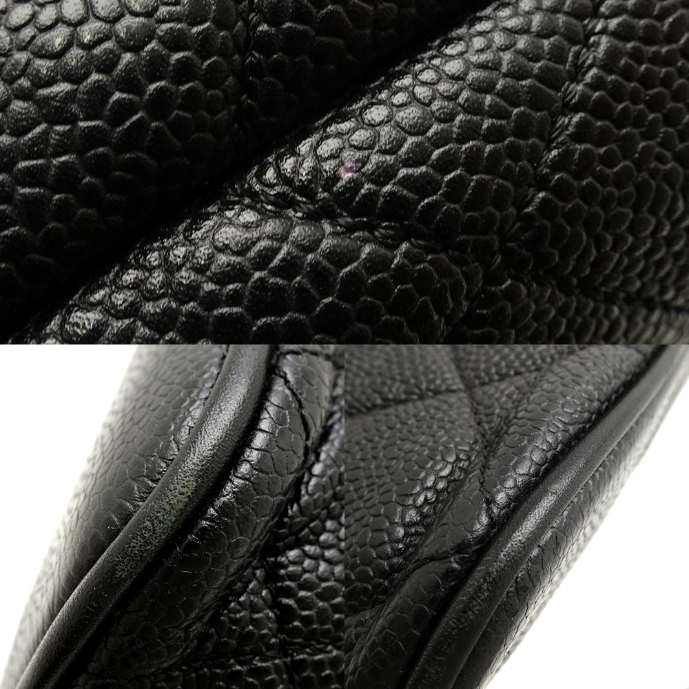 Chanel Reprint Tote Bag Caviar Skin Black