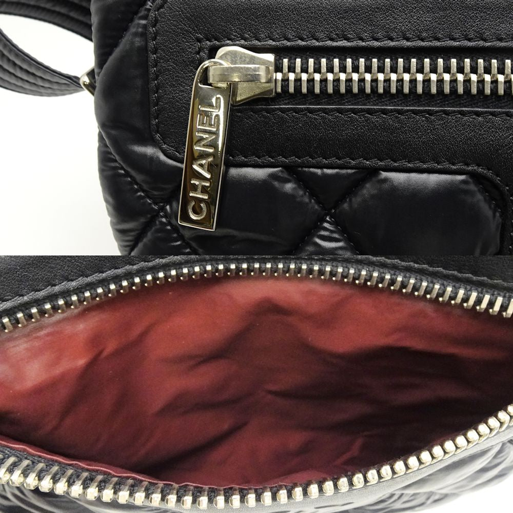 Chanel Coco Coon Shoulder Bag Nylon Black