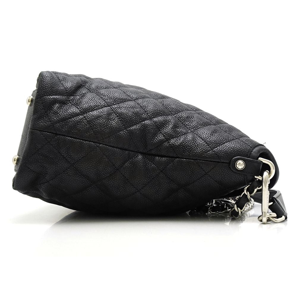 Chanel Matelasse 2way Shoulder Bag Caviar Skin Black