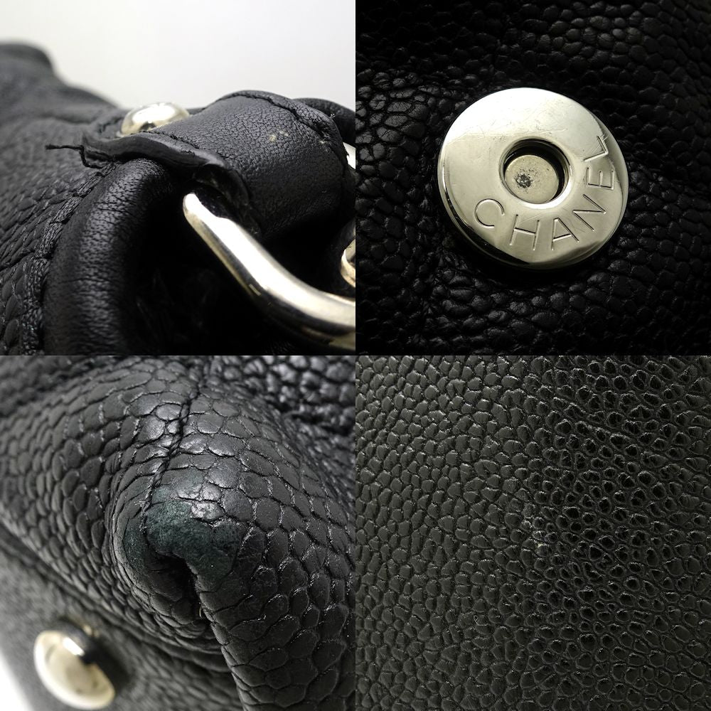 Chanel Matelasse 2way Shoulder Bag Caviar Skin Black