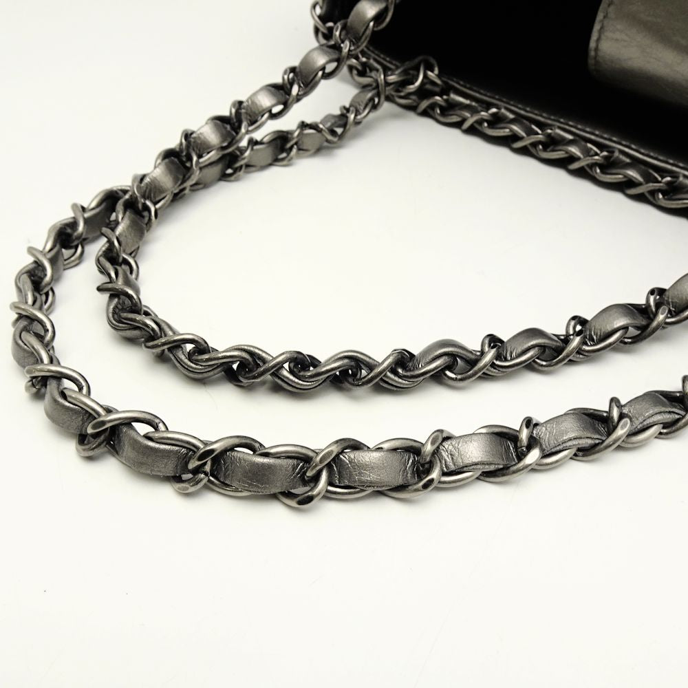 Chanel Chain Me Tote Bag Leather Silver
