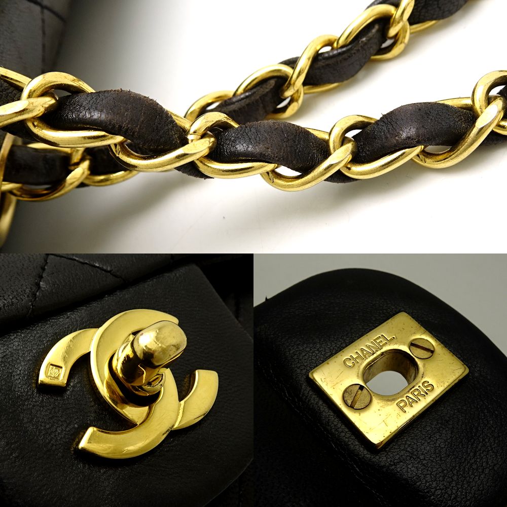 Chanel Matelasse Chain Shoulder Bag Lambskin Black