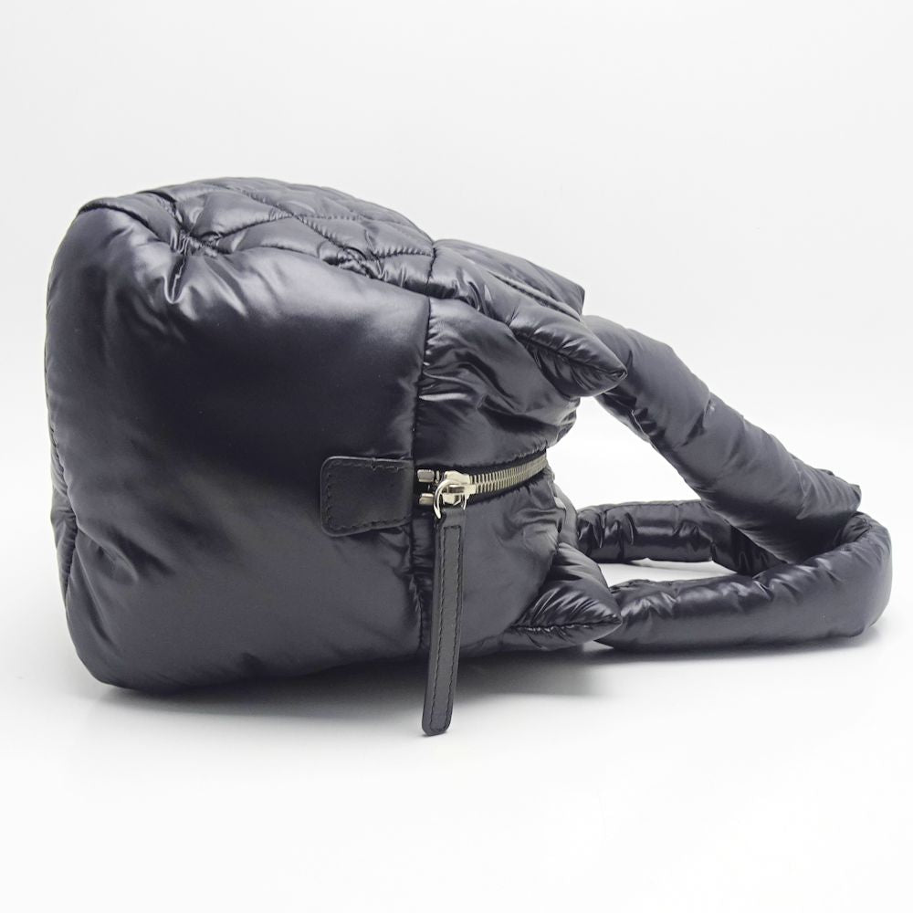 Chanel Coco Coon Tote Bag Nylon Black Silver Metal Fittings